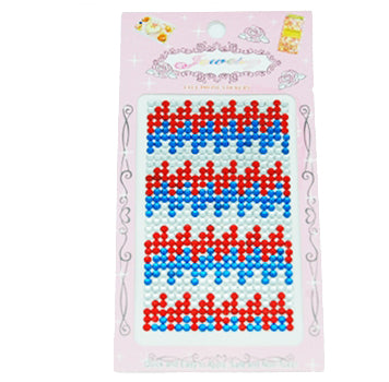 Red, Blue, and Silver Cell Phone Sticker