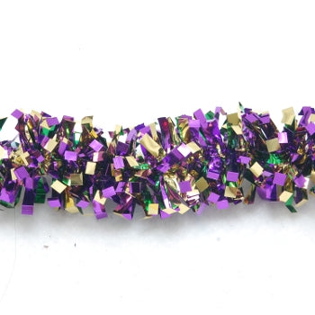 9' Purple, Green and Gold Foil Garland