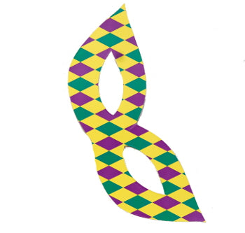 Purple, Green, and Gold Cat eye Mask Mobile