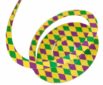 Purple, Green, and Gold Harlequin Streamer