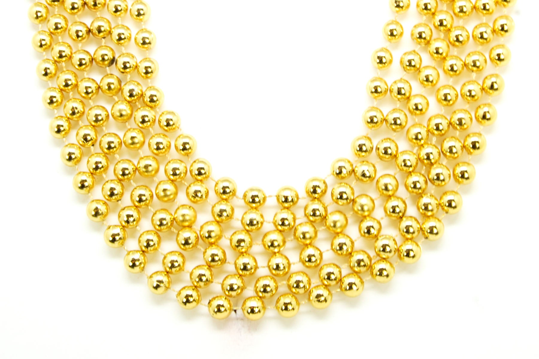 42" 10mm Round Gold Beads