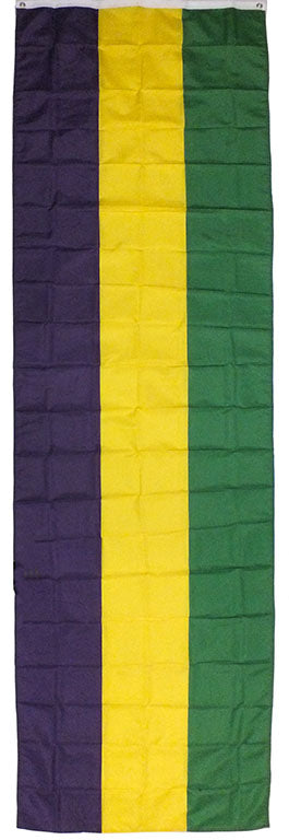 Purple Green and Gold Banner Flag