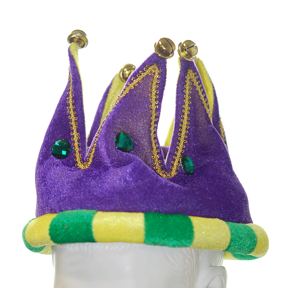 Velvet Mardi Gras Crown w/ Bells