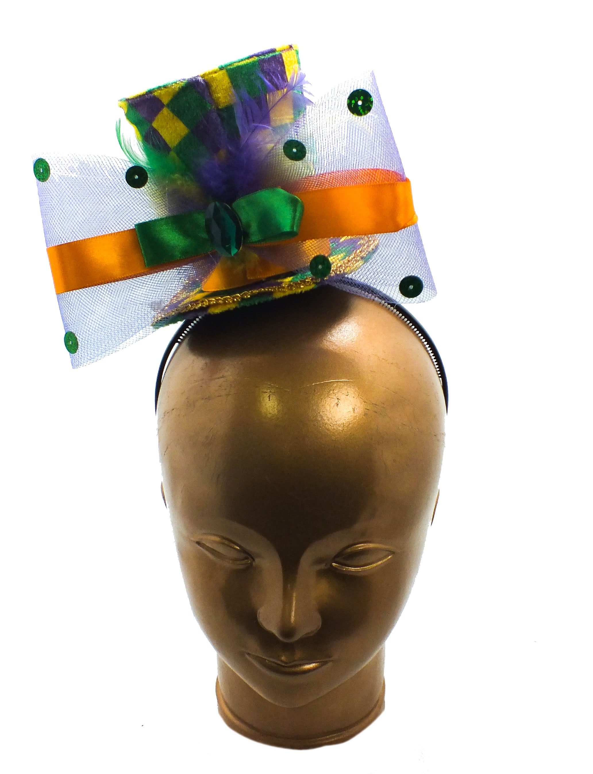 Mini Mardi Gras Top Hat Headband