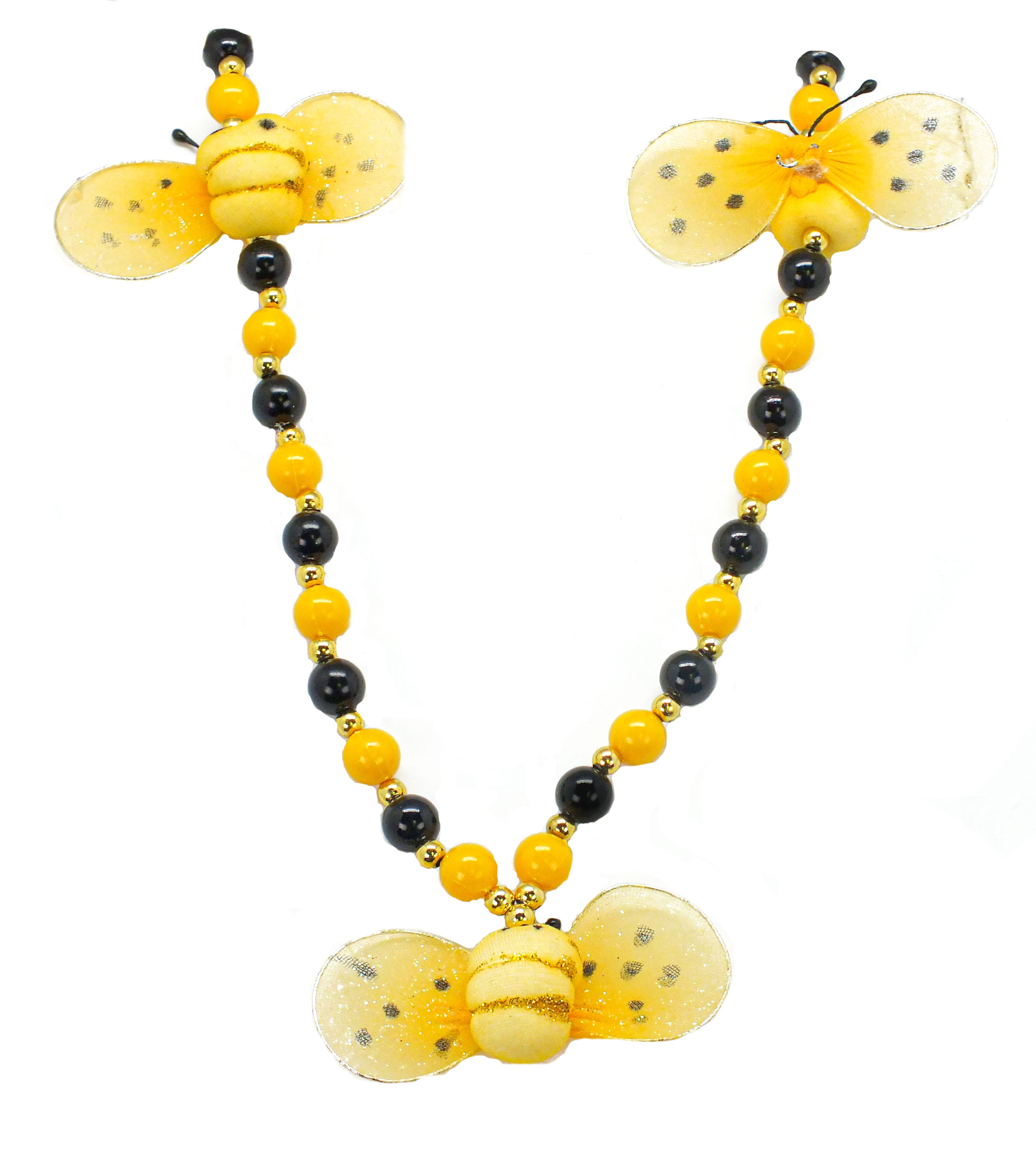 Yellow and Black Bee Bead