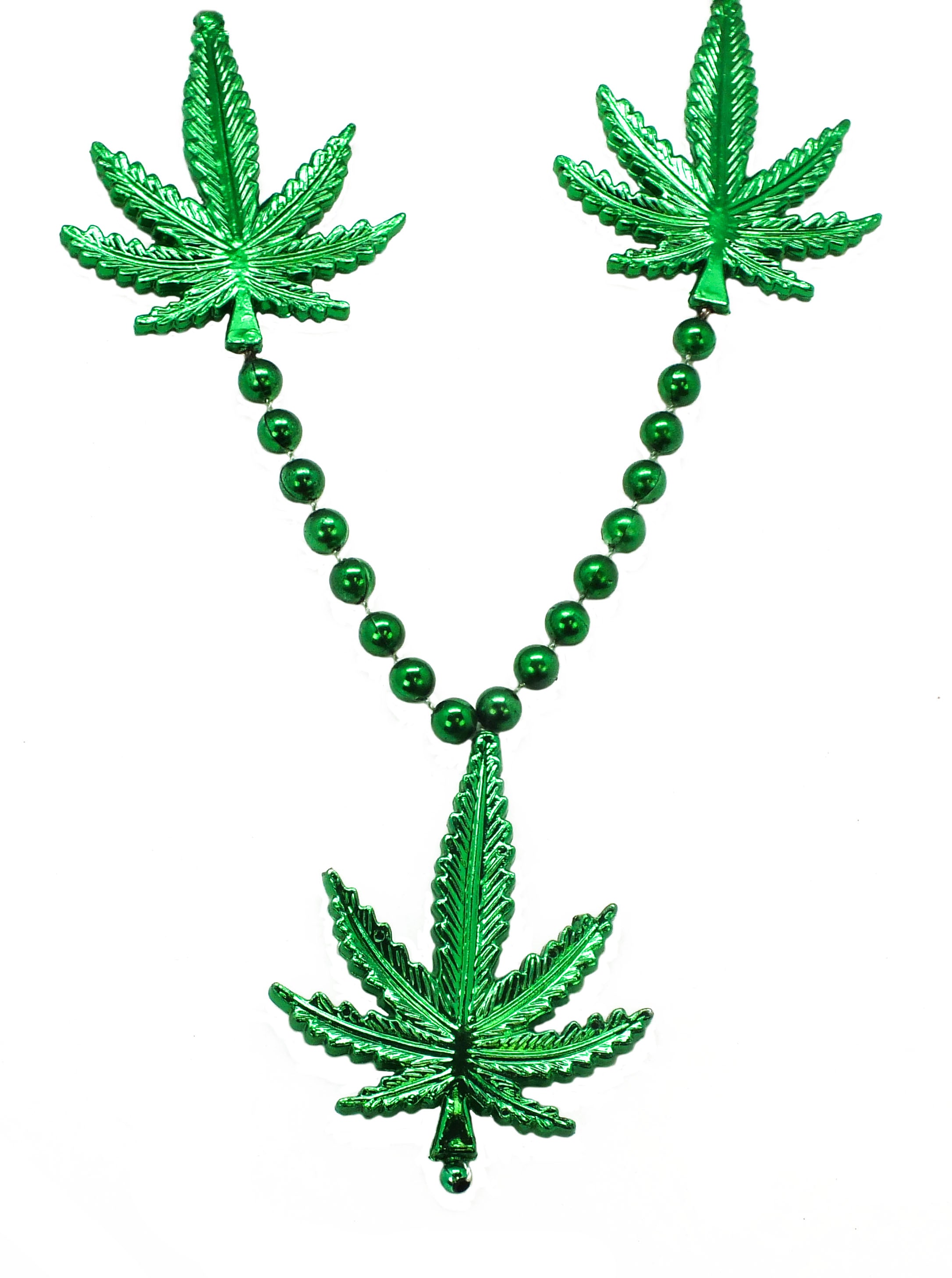 42" Green Leaves Bead
