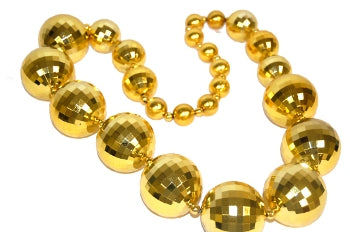 48" Graduated Disco Ball Bead Gold