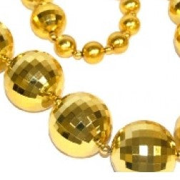 48" Graduated Disco Ball Bead Gold