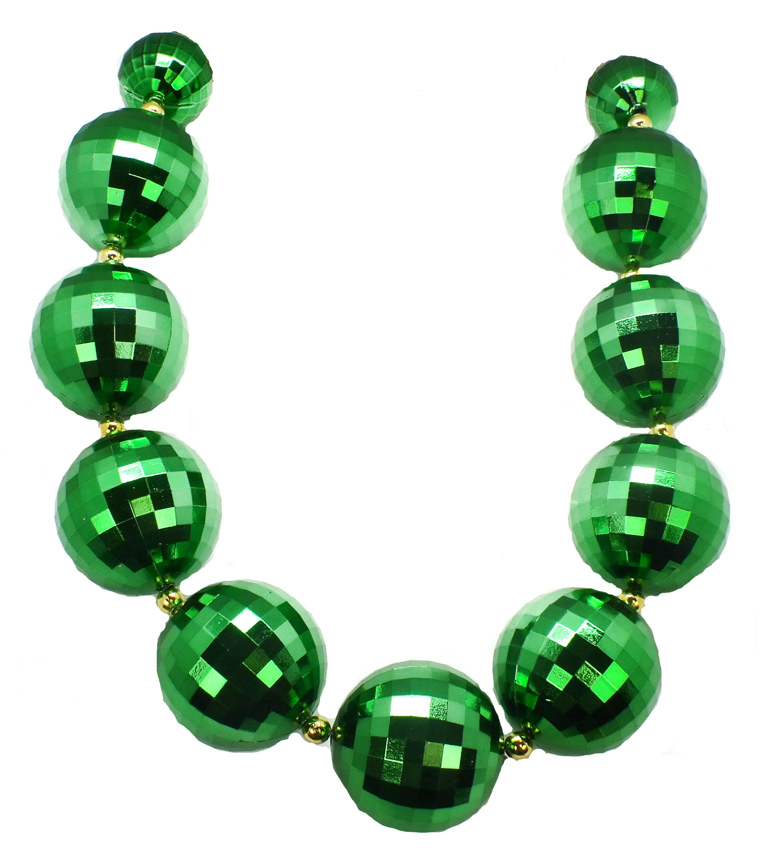 48" Graduated Disco Ball Bead Green