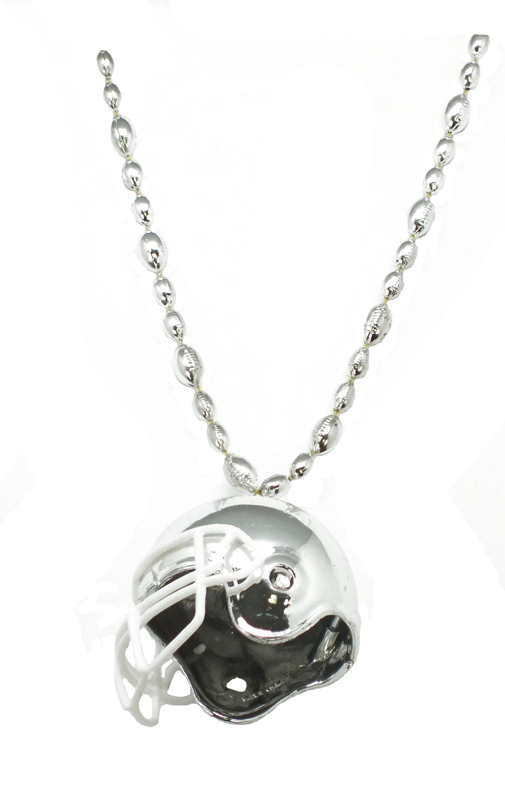 33" Silver Football Helmet Bead