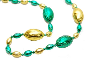 42" Green and Gold Football Bead