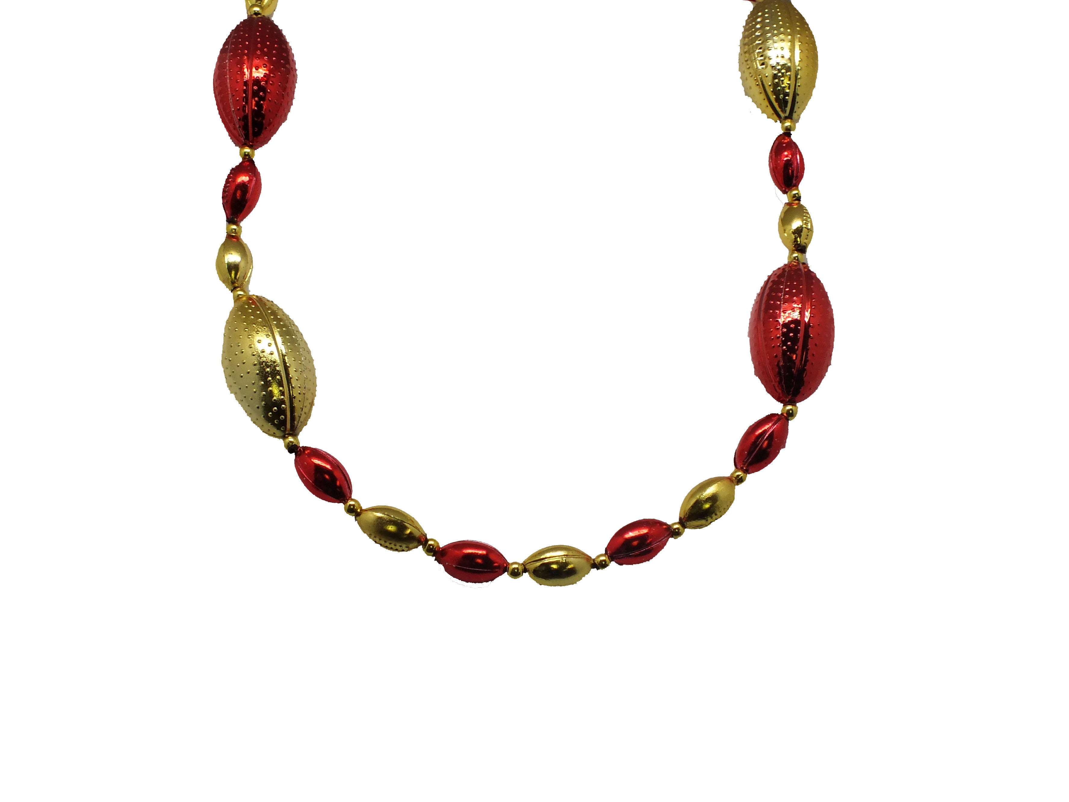 42" Red and Gold Football Bead