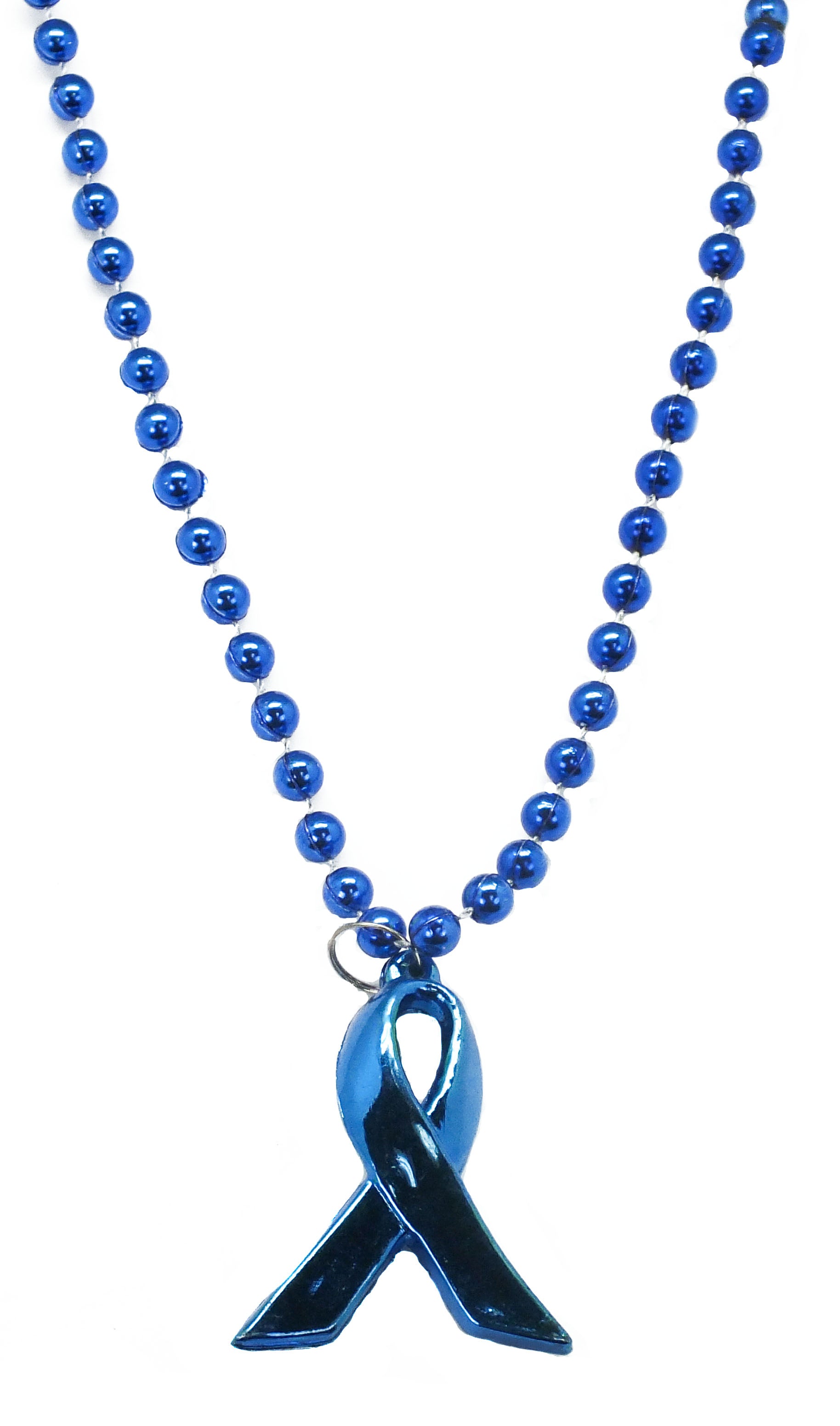 33" Blue Ribbon Bead