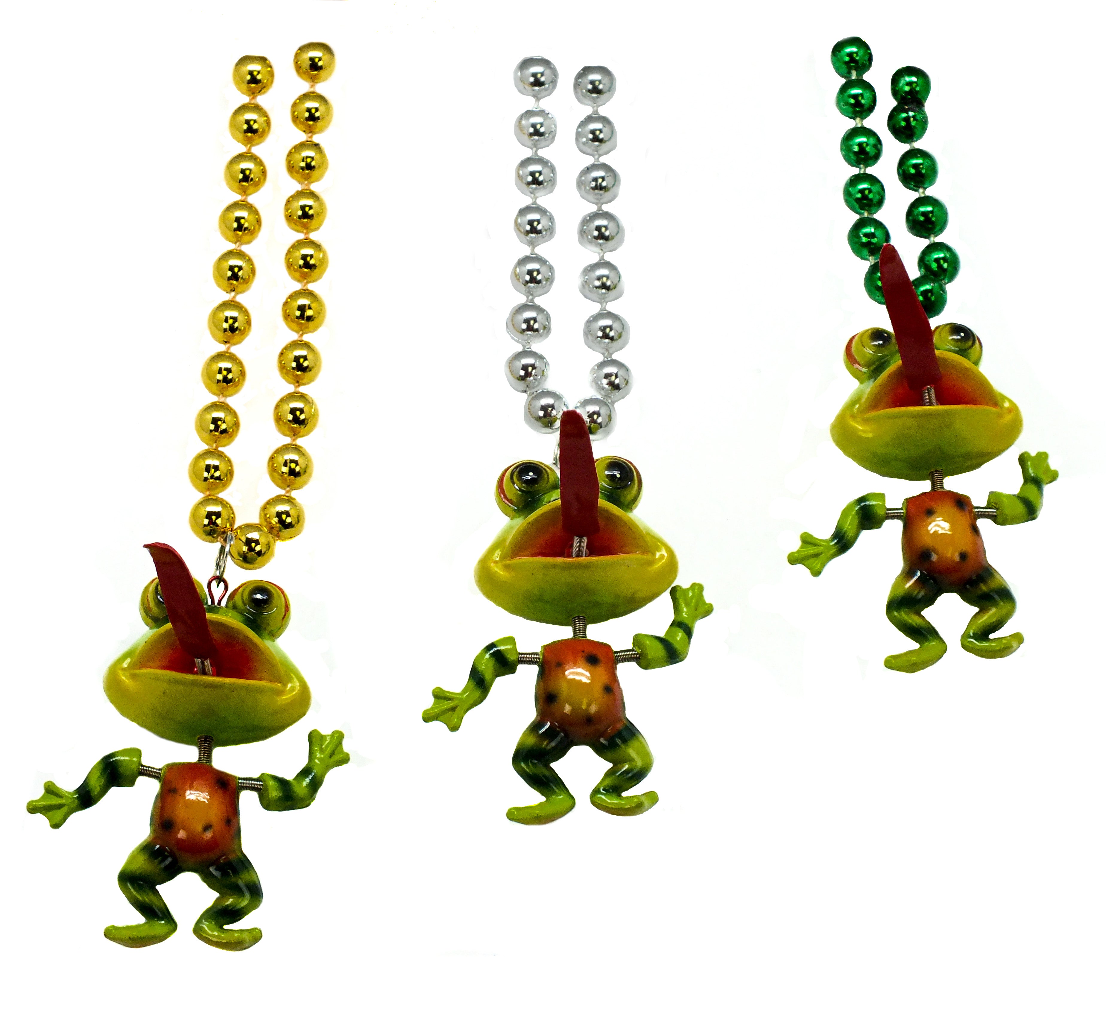 PGG Plush Frogs- Plush Items, Mardi Gras Beads from Beads by the Dozen