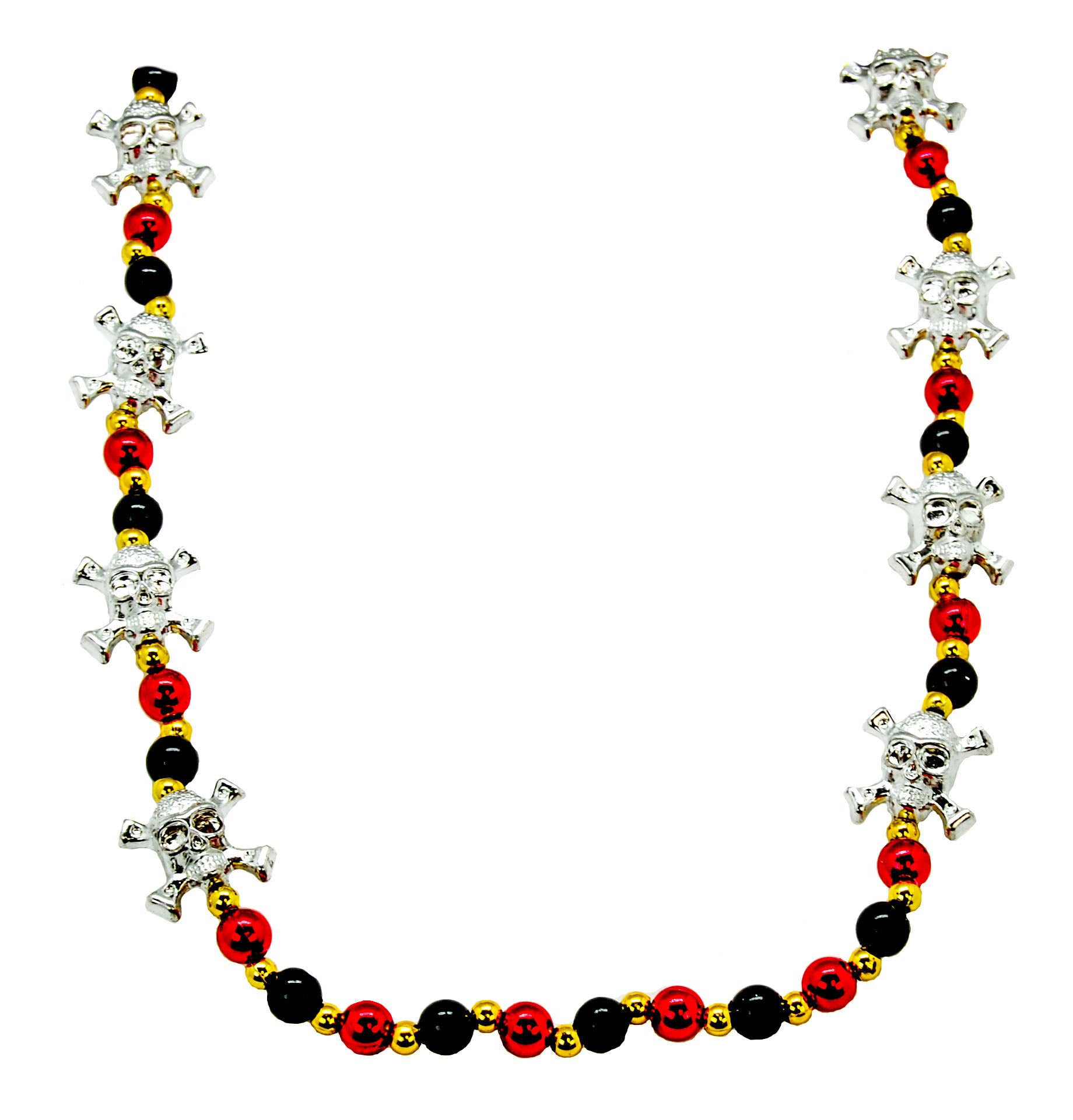 Hand-Painted Pirate Skull Beads from Beads by the Dozen, New Orleans