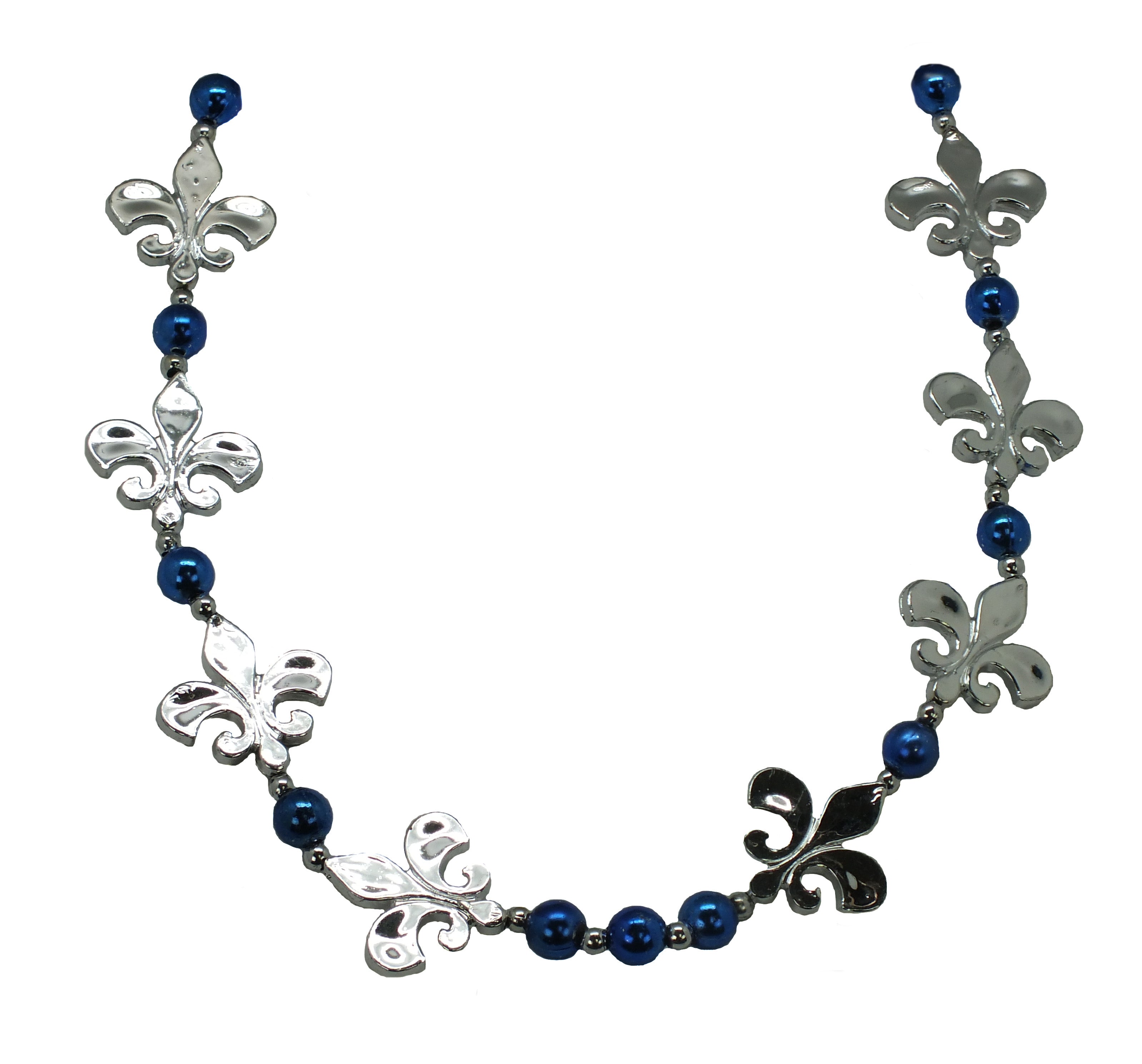 40" Blue & Silver FDL Bead