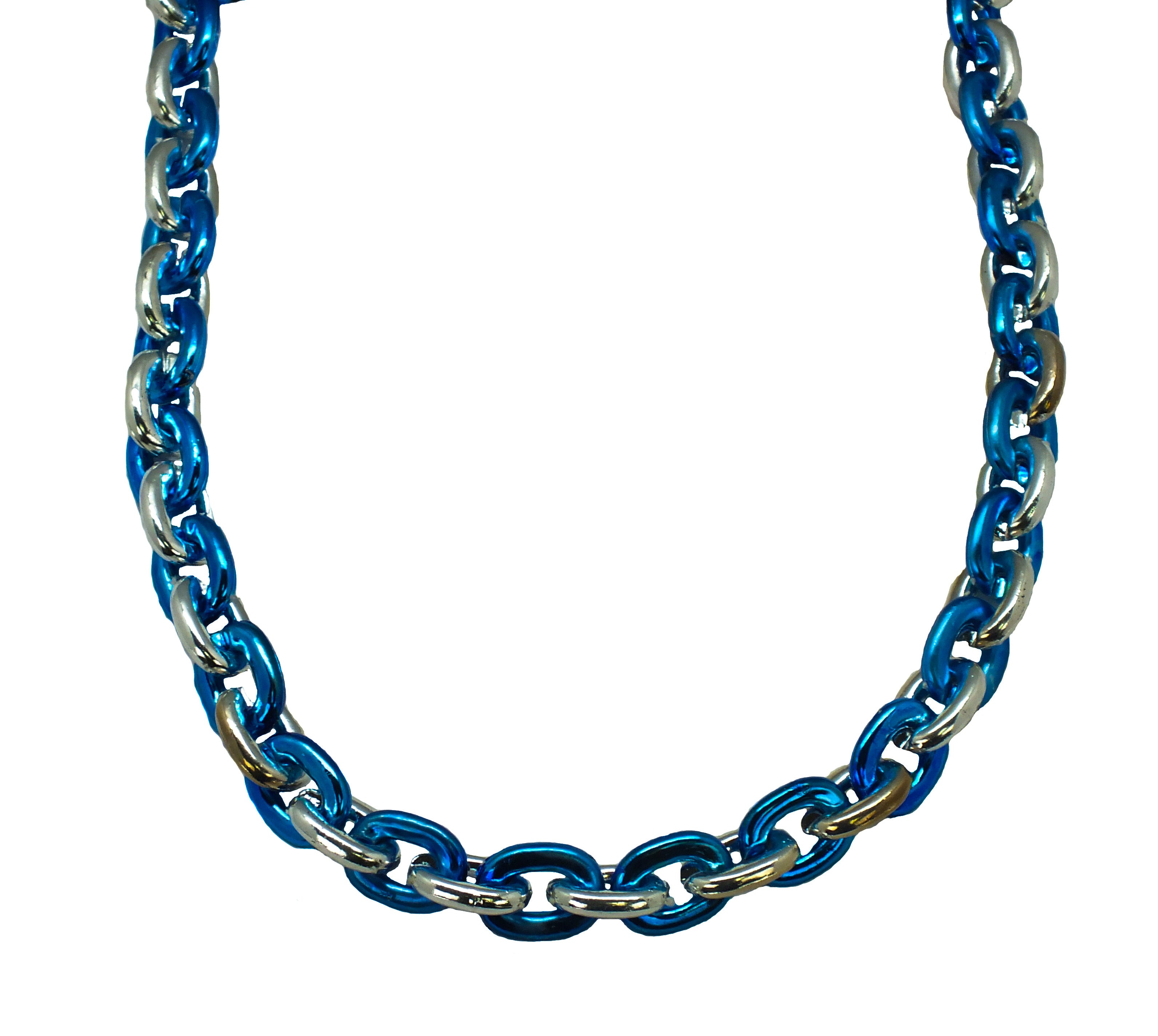 36" Two Tone BL/SL Chain Beads