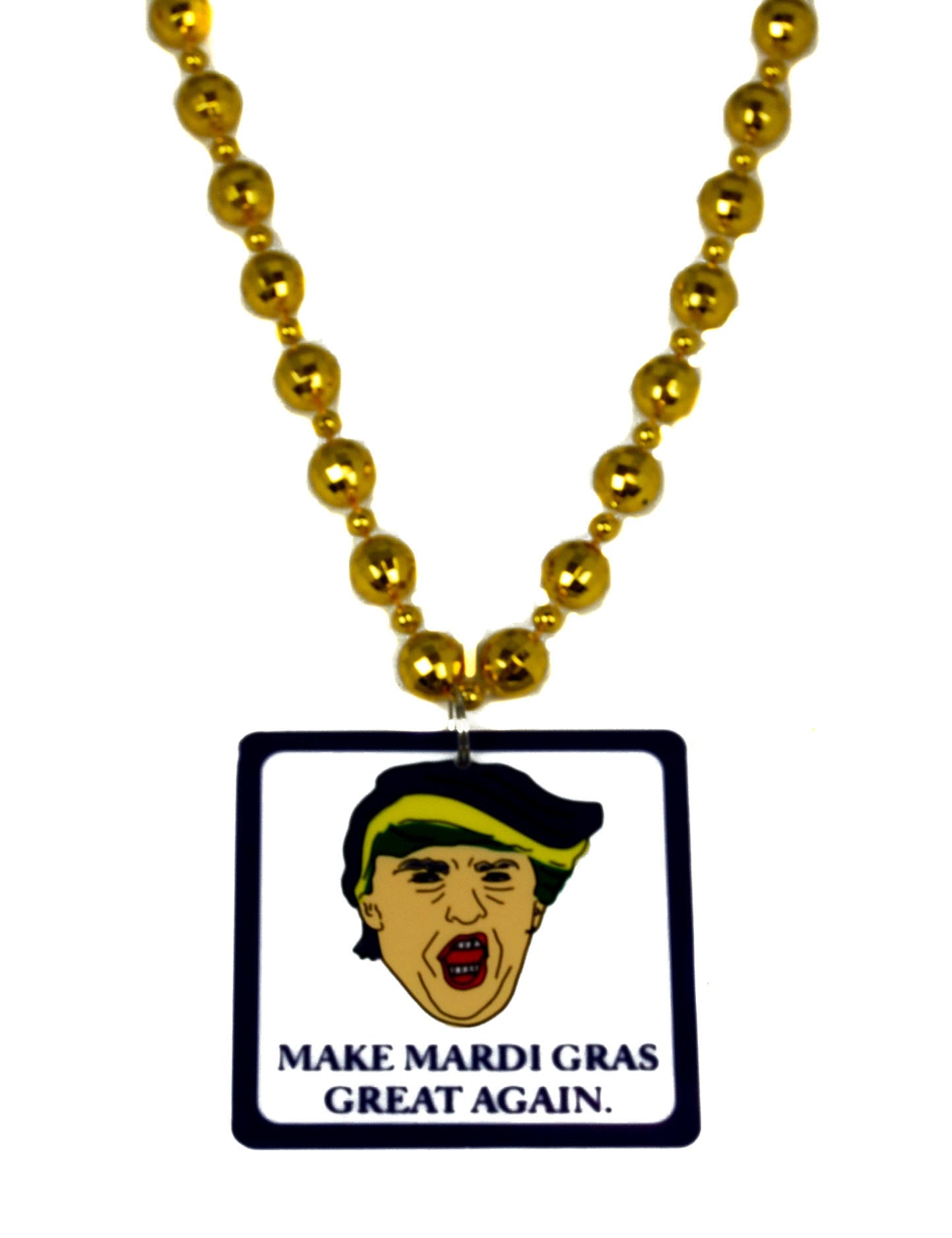 36" Purple, Green, and Gold Trump Bead