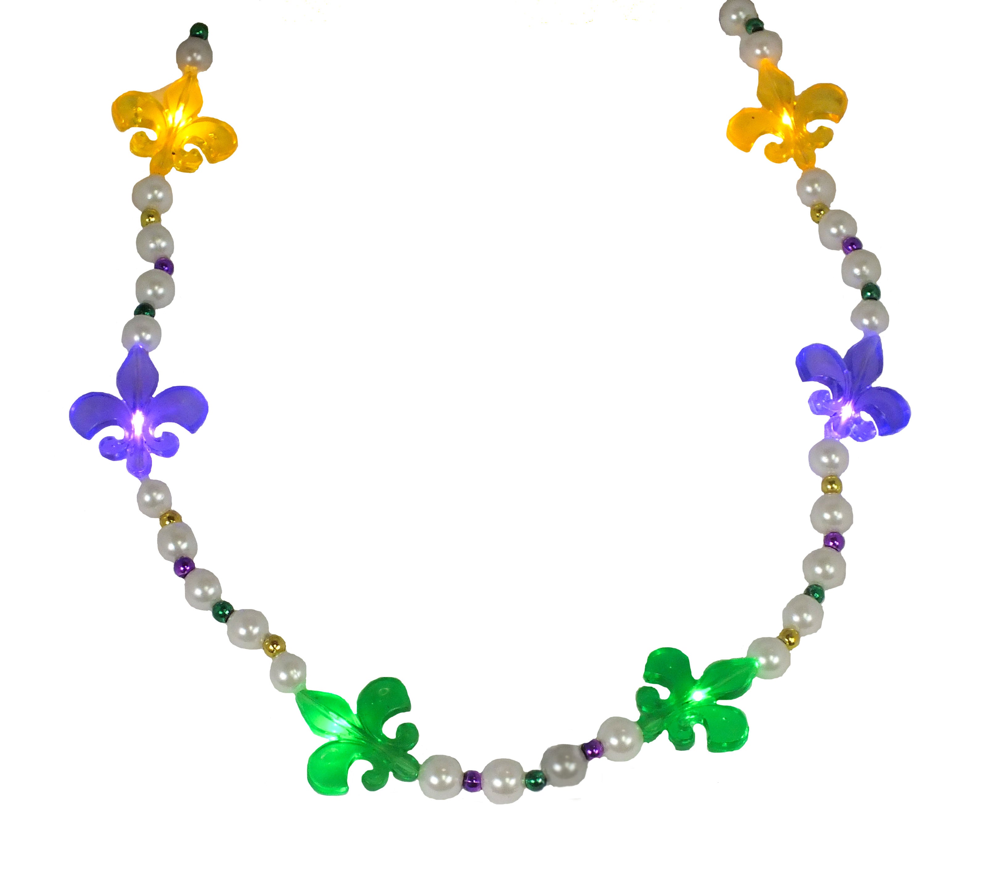40" Light up PGG Fleur de Lis Bead