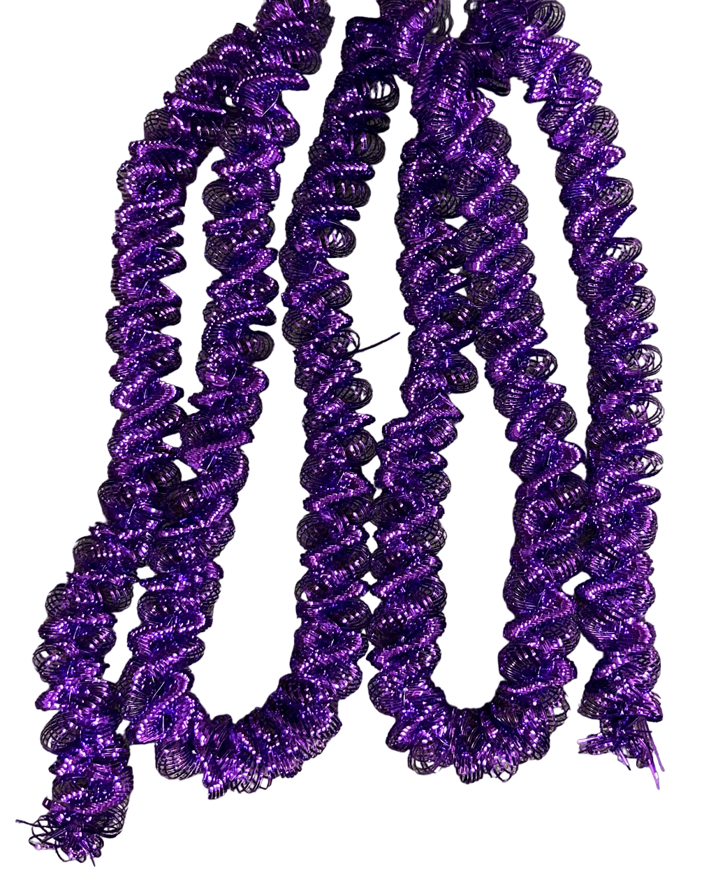 Purple, Green and Gold Curly Garland