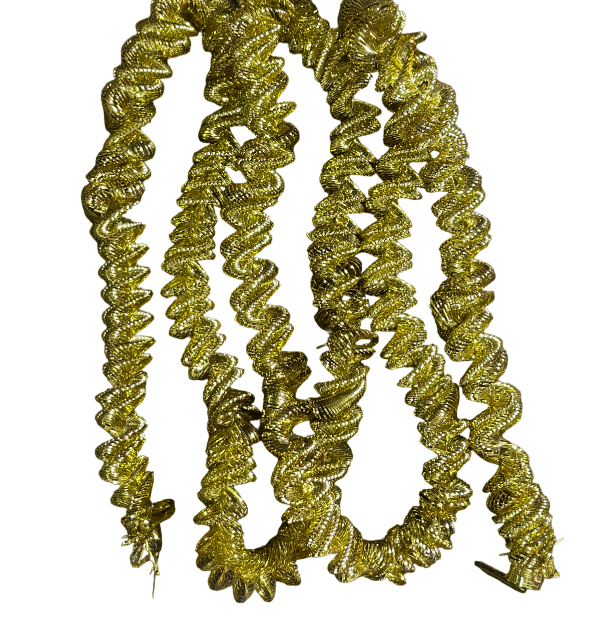 Purple, Green and Gold Curly Garland