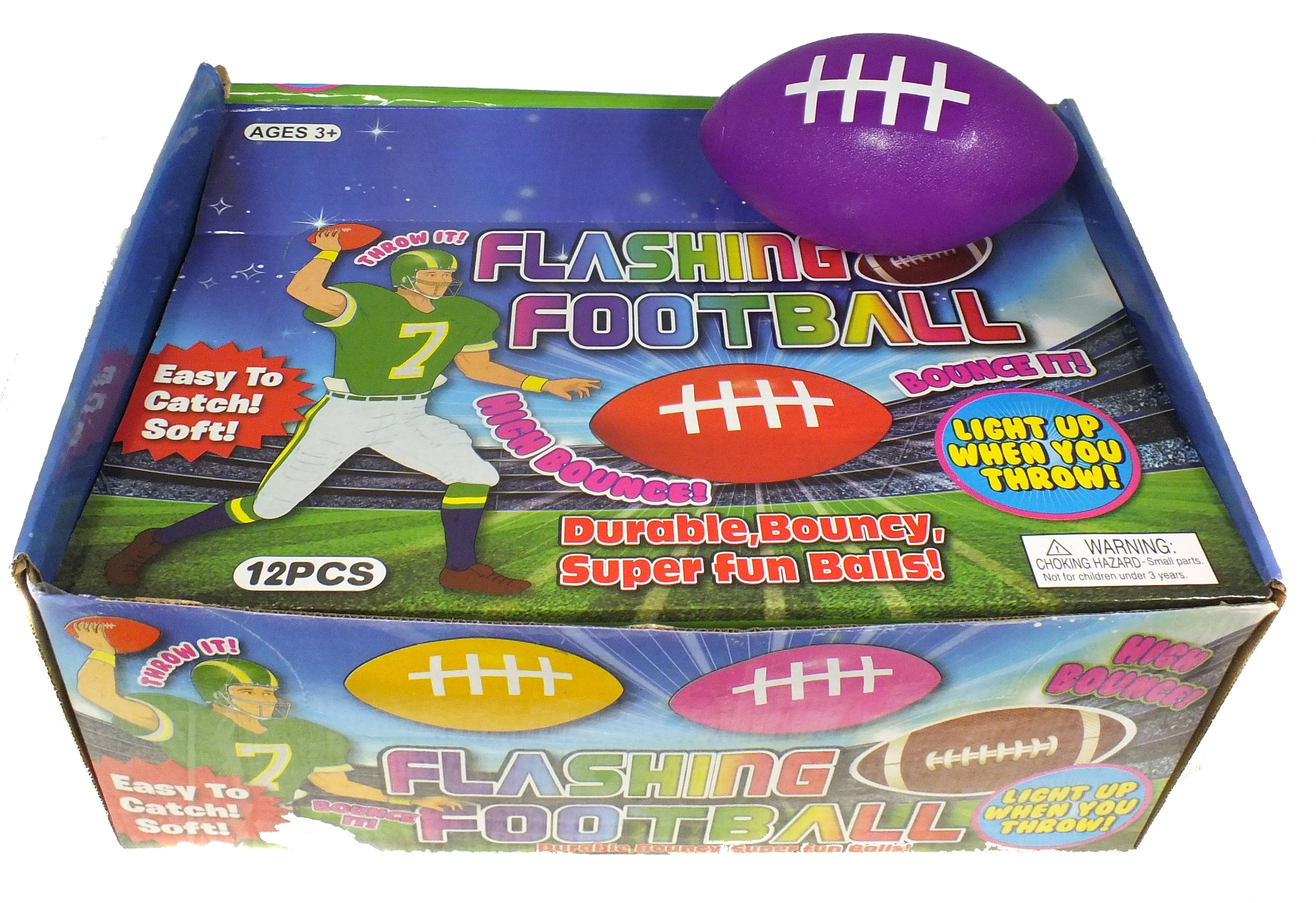 4" x 6" Assorted Light Up Footballs