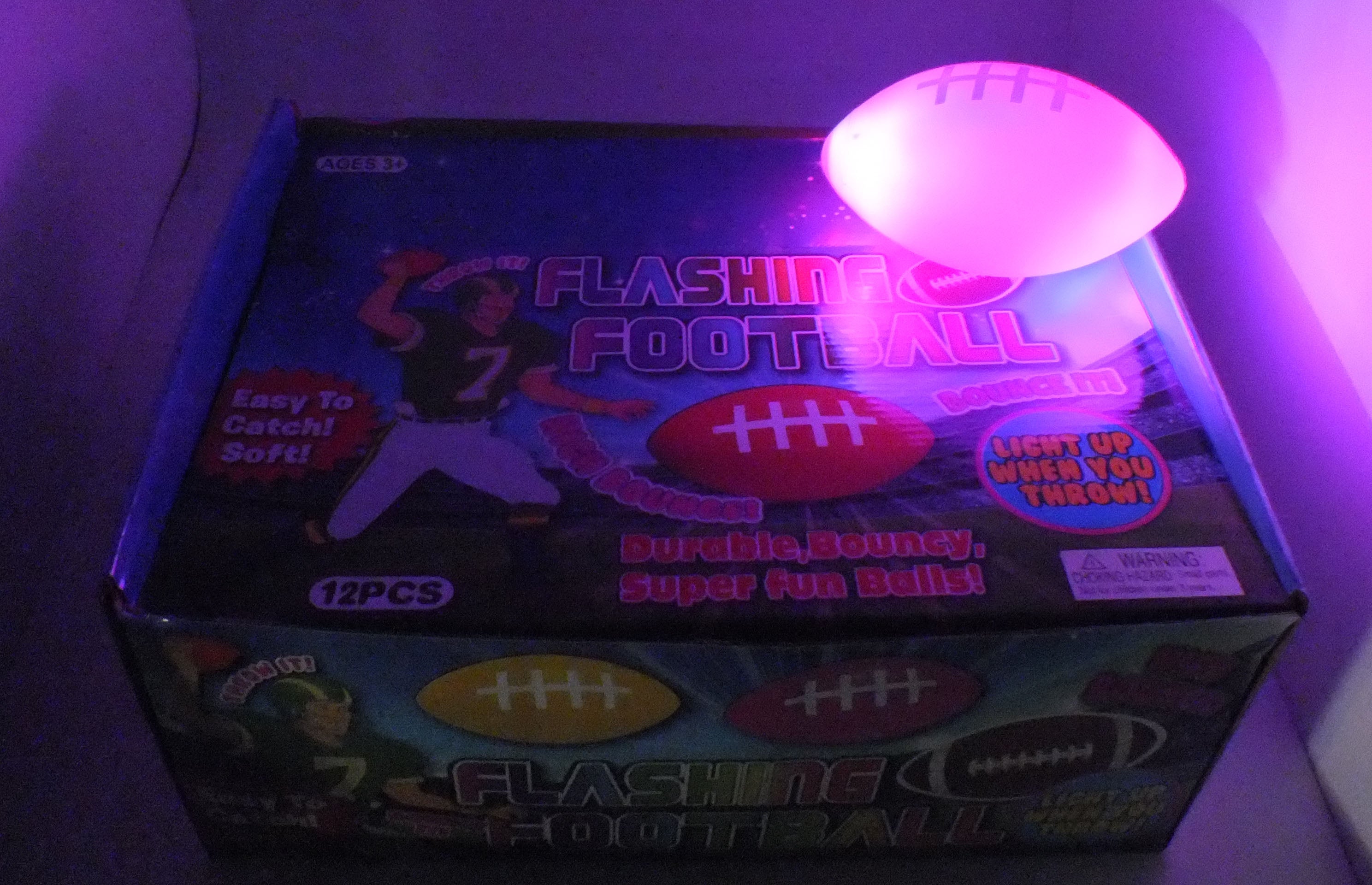 4" x 6" Assorted Light Up Footballs 