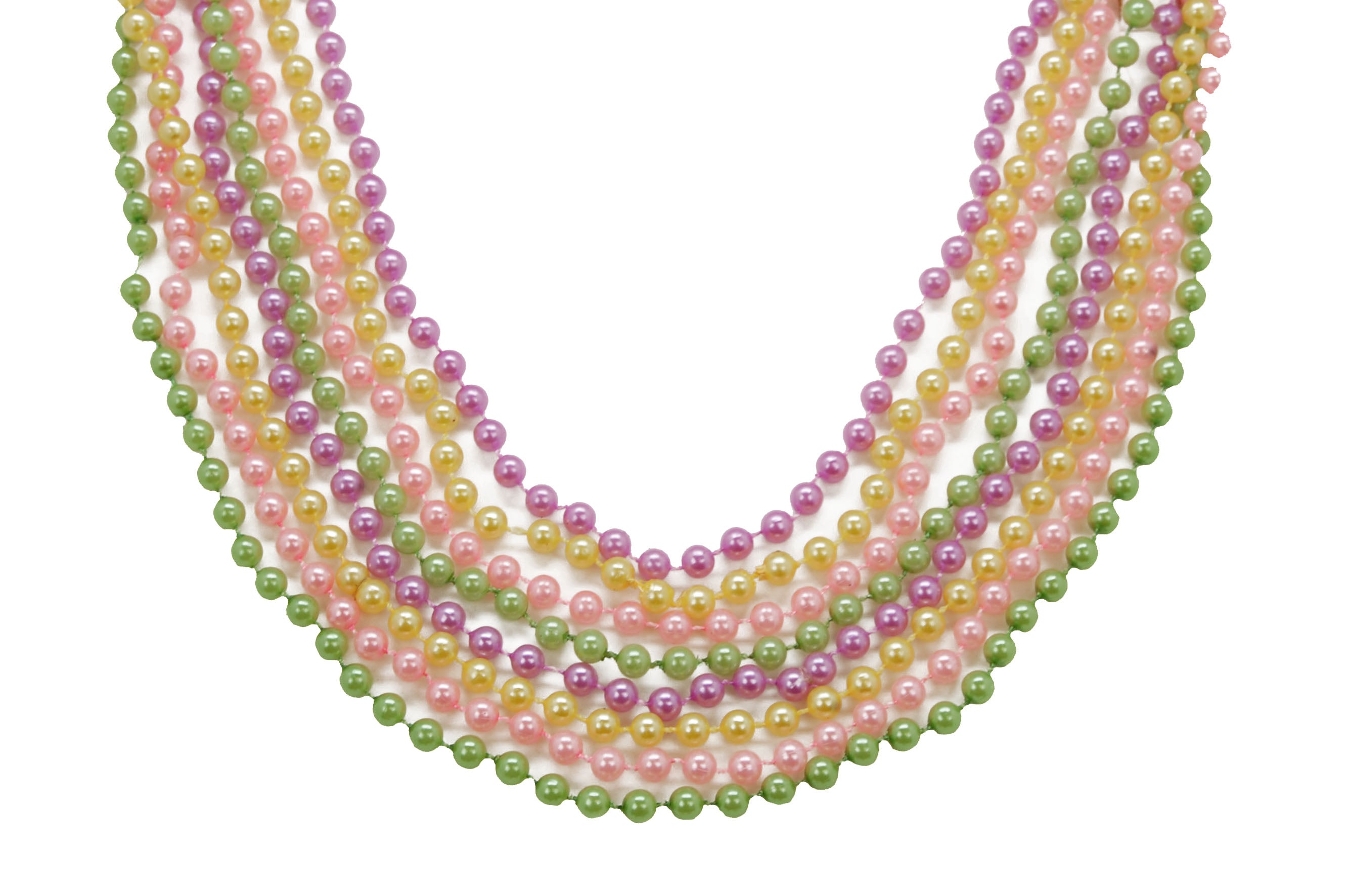 33" 7mm Round Pastel Pearl beads