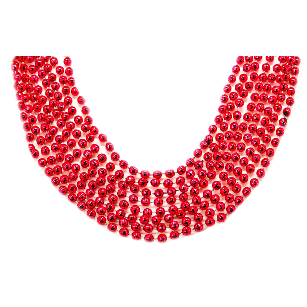 33" 7mm Global Beads Red