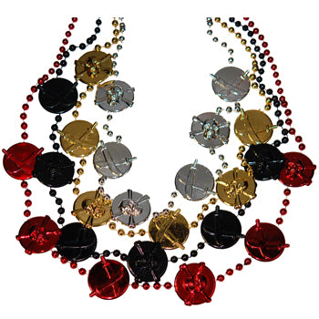 40" Skulls and Swords Pirate Medallion Beads