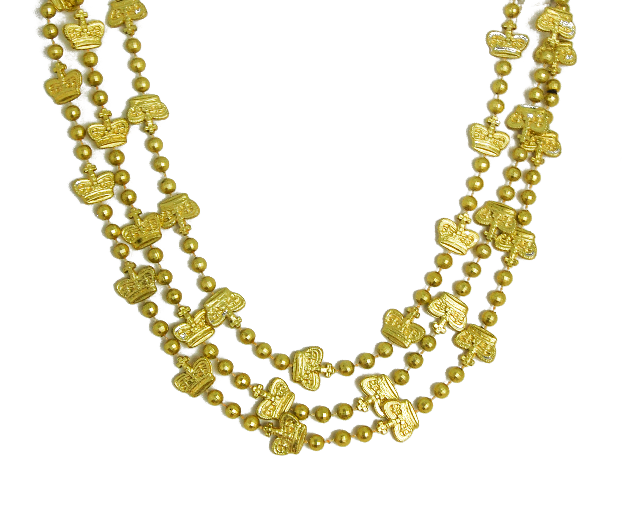 36" Gold Crown Beads