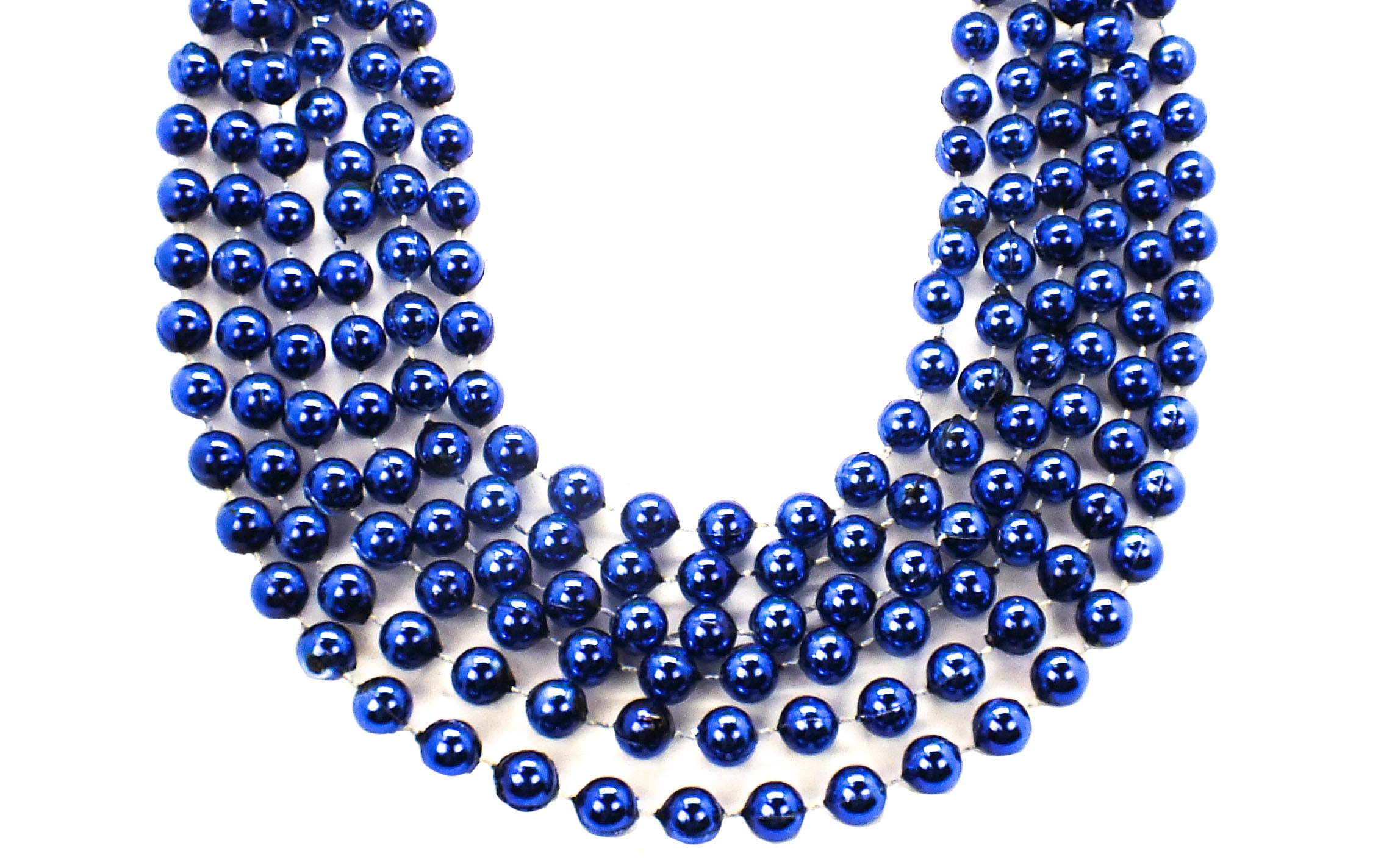 48" 12mm Round Beads Blue