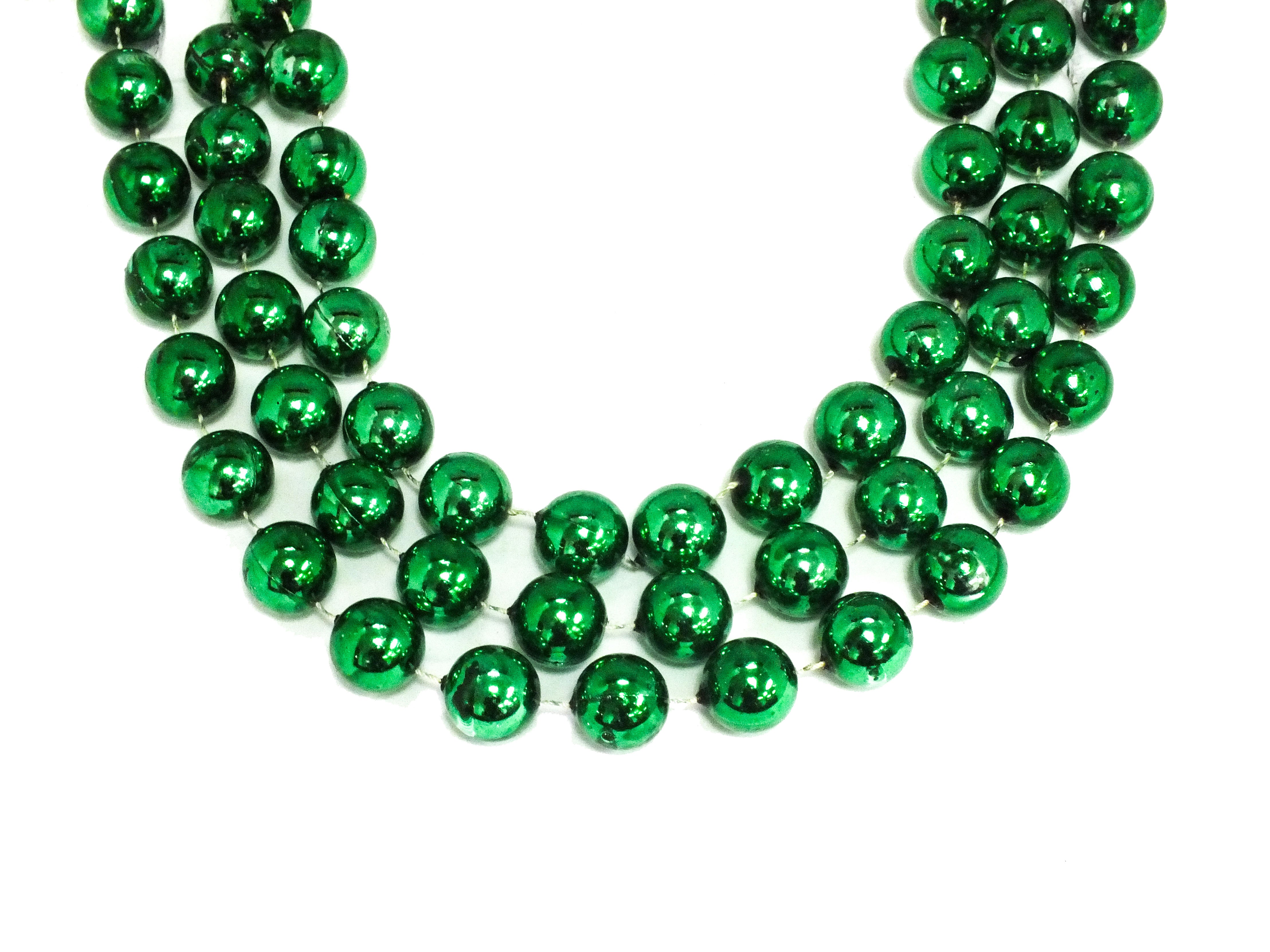 48" 22mm Round Beads Green