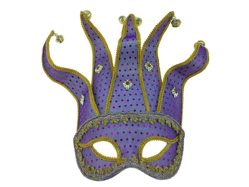 Purple & Gold Jester Mask