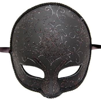 Black Glitter Half Face Mask (2)