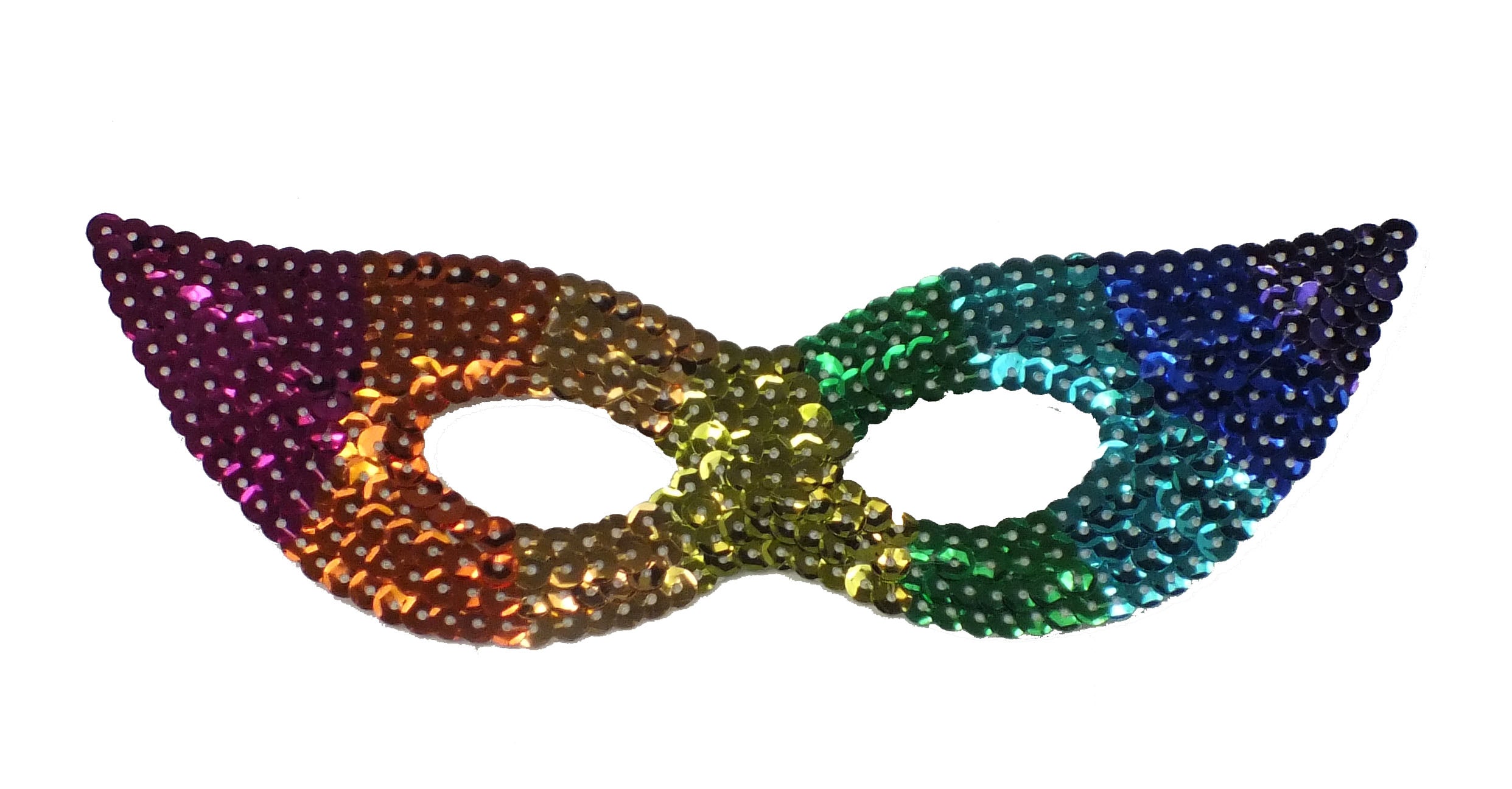 Rainbow Sequin Mask I Toomey's Mardi Gras