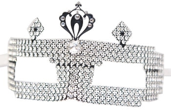 スワロフスキー SWAROVSKI マスク Swarovski Mask With Crown Mardi Gras Masquerade