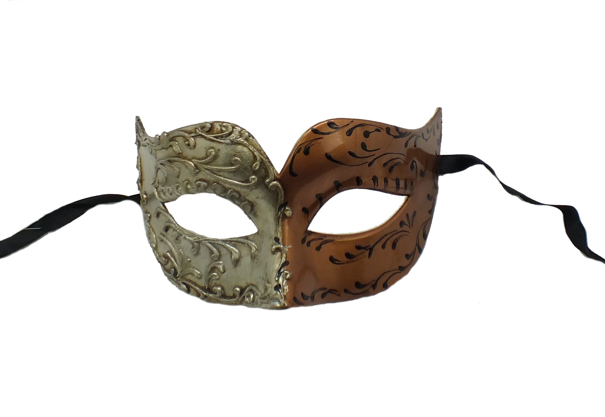 Orange and Silver Cateye Mask