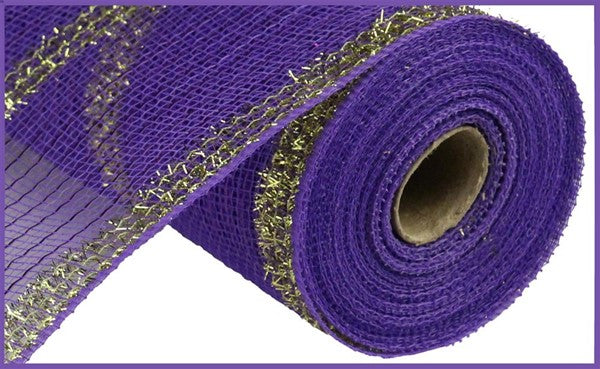 10" x 10 yd Purple & Gold Mesh