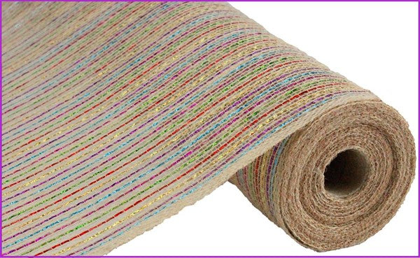 21" x 10yd Jute/Foil Asst Mesh