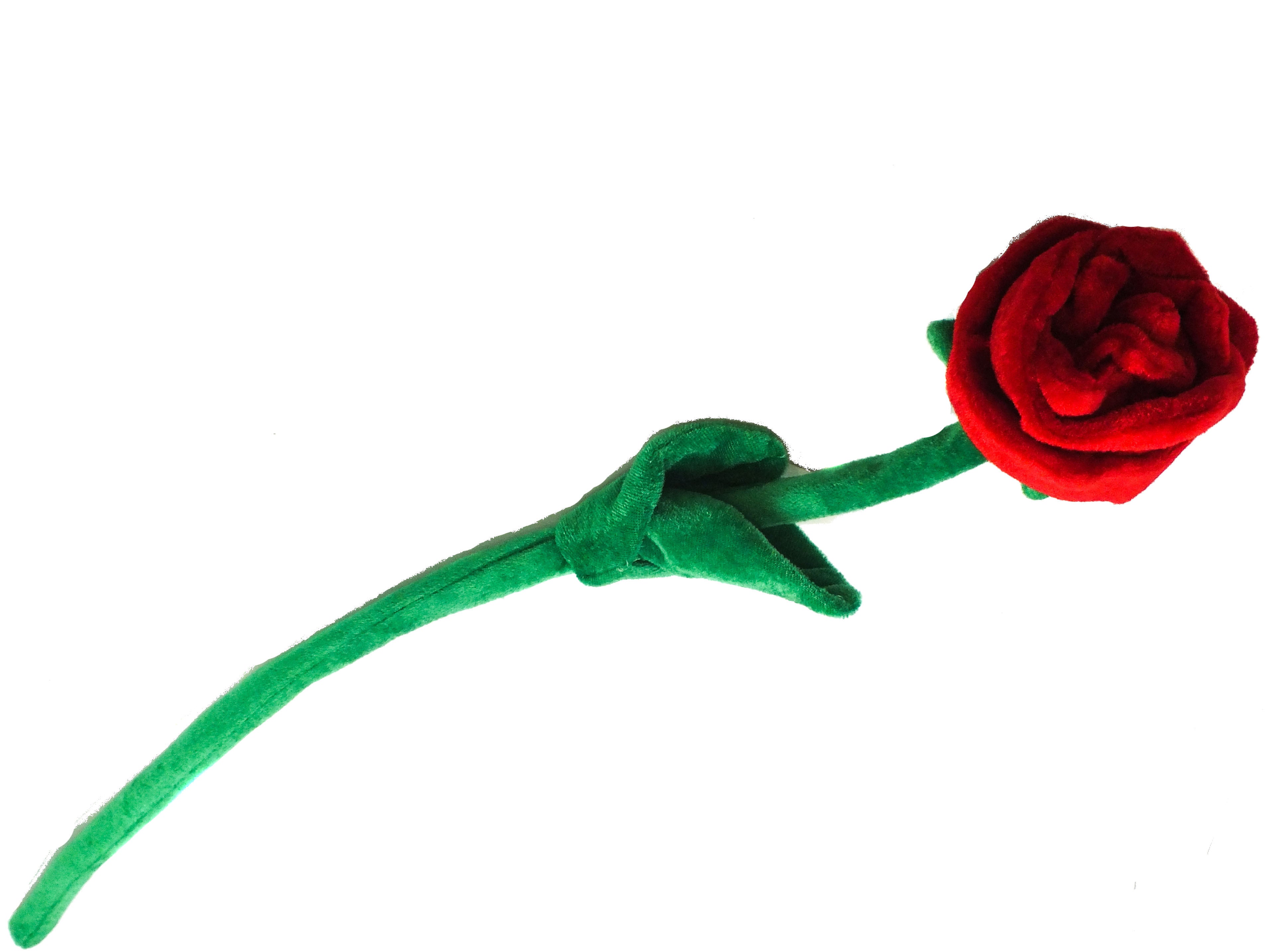 24" Red Plush Rose