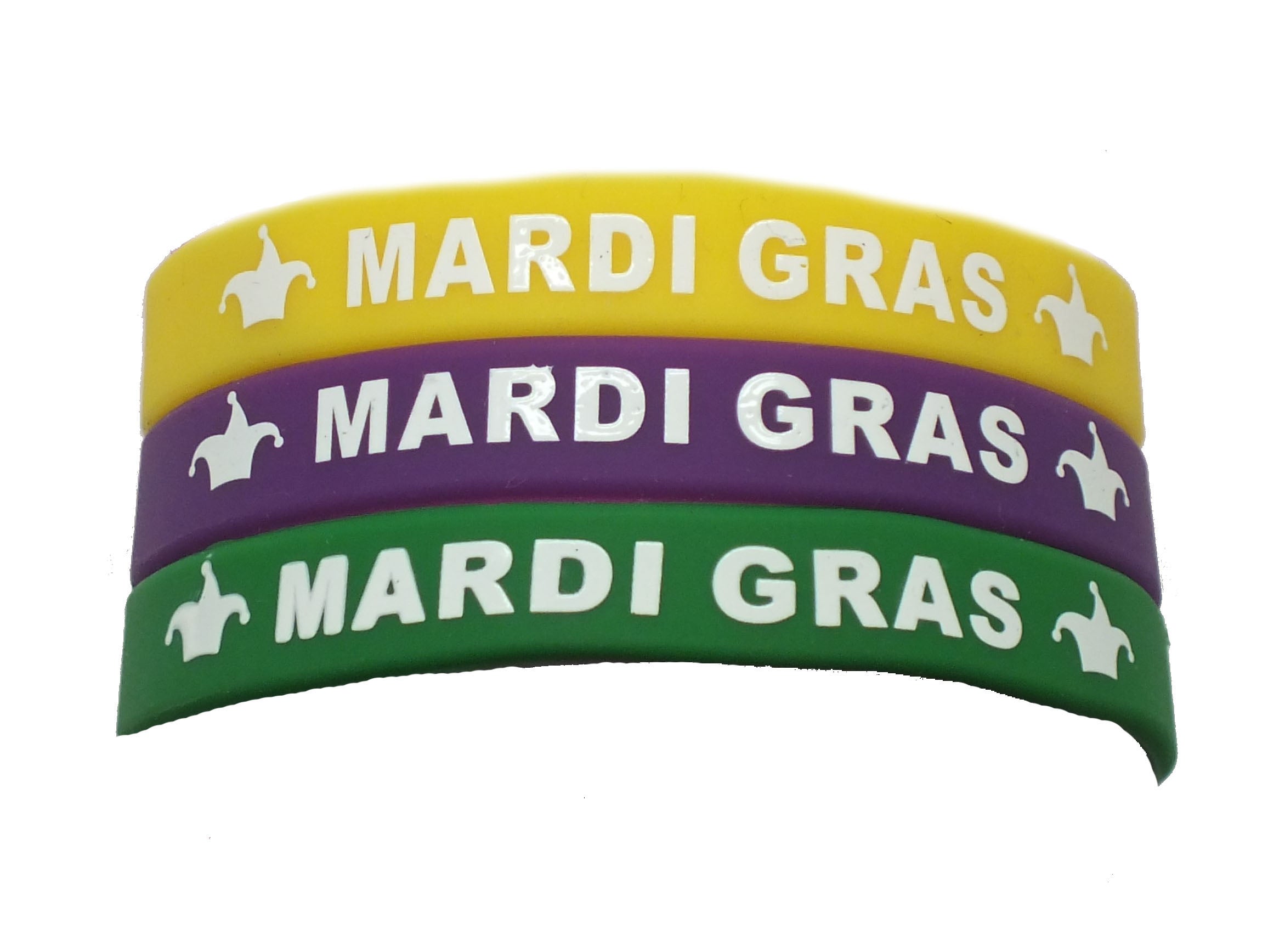 Mardi Gras Rubber Bracelets