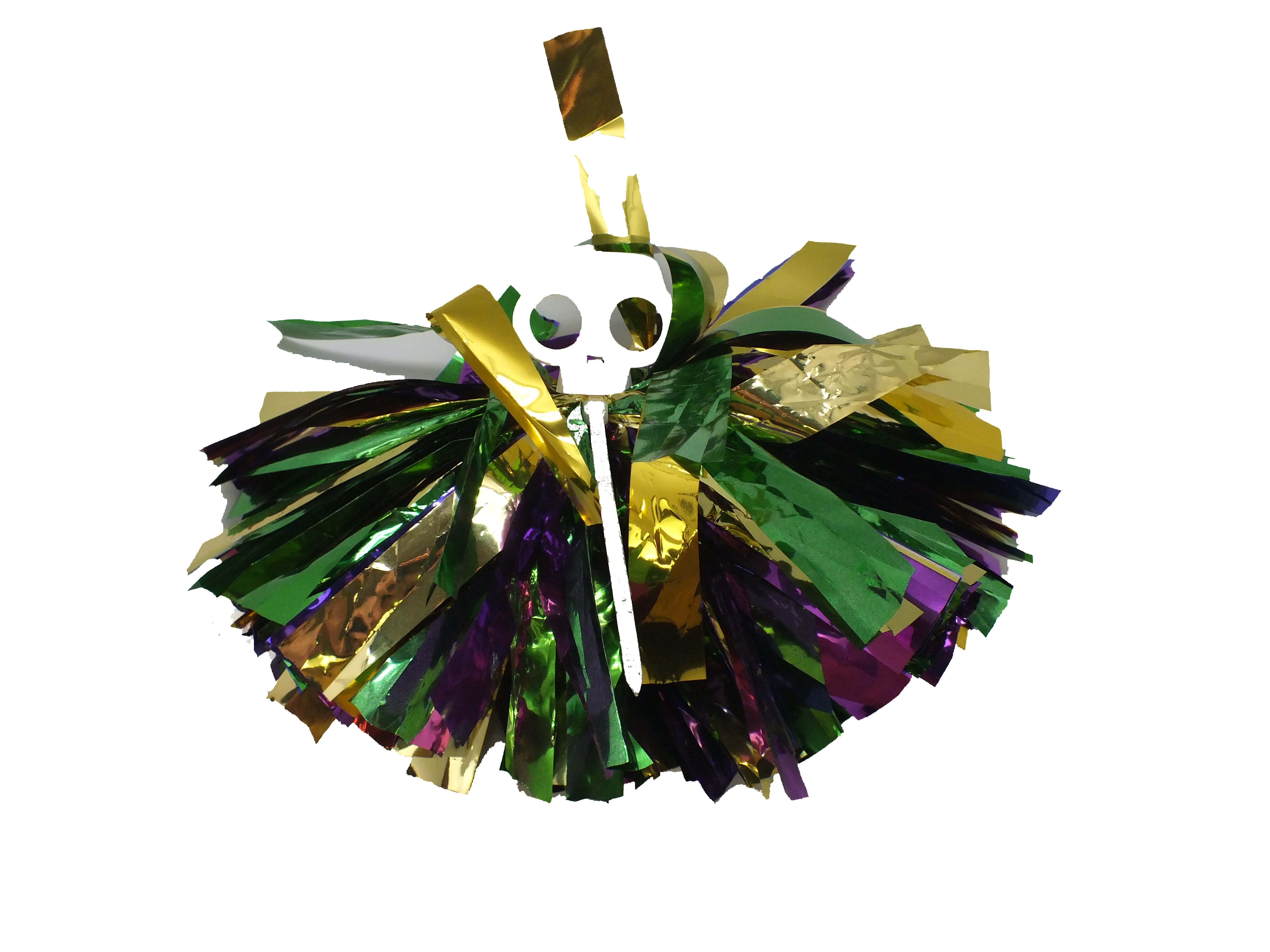 Purple Green and Gold Pom Pom