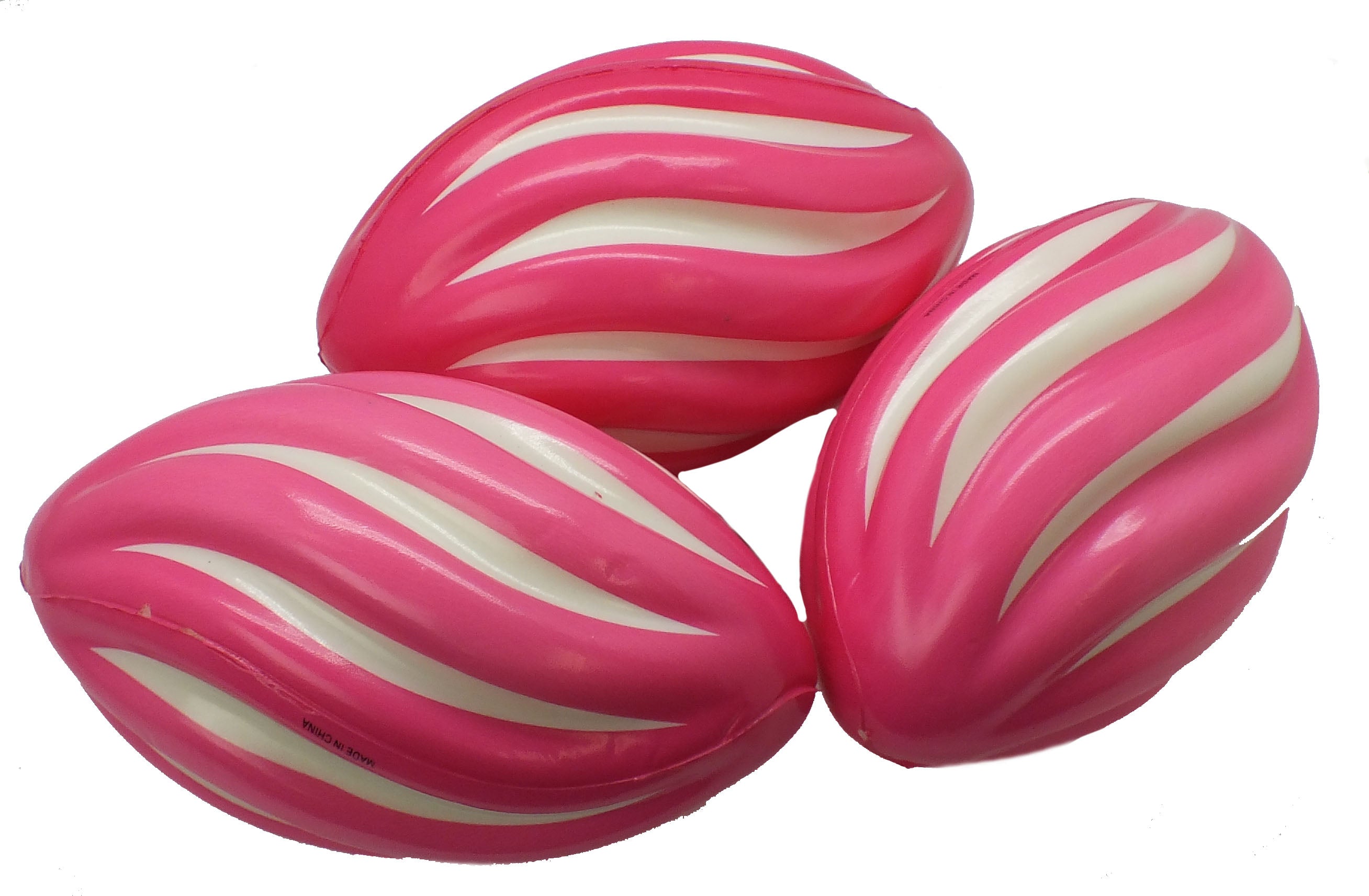 7" Pink and White Swirl Football