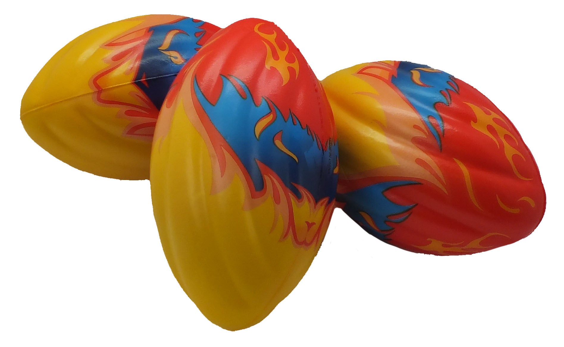 7" Rainbow Swirl Football