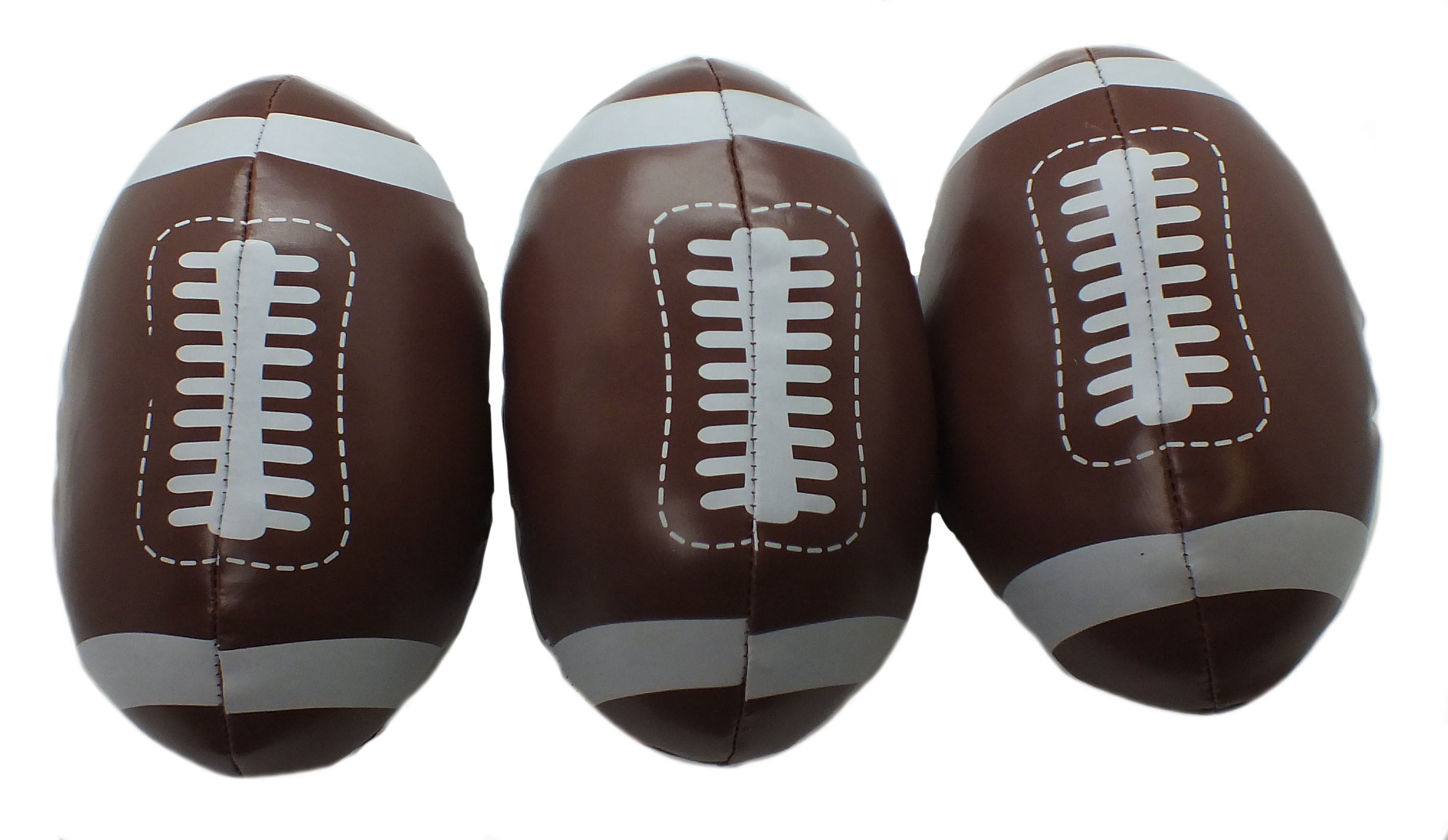 4" Brown Vinyl Footballs