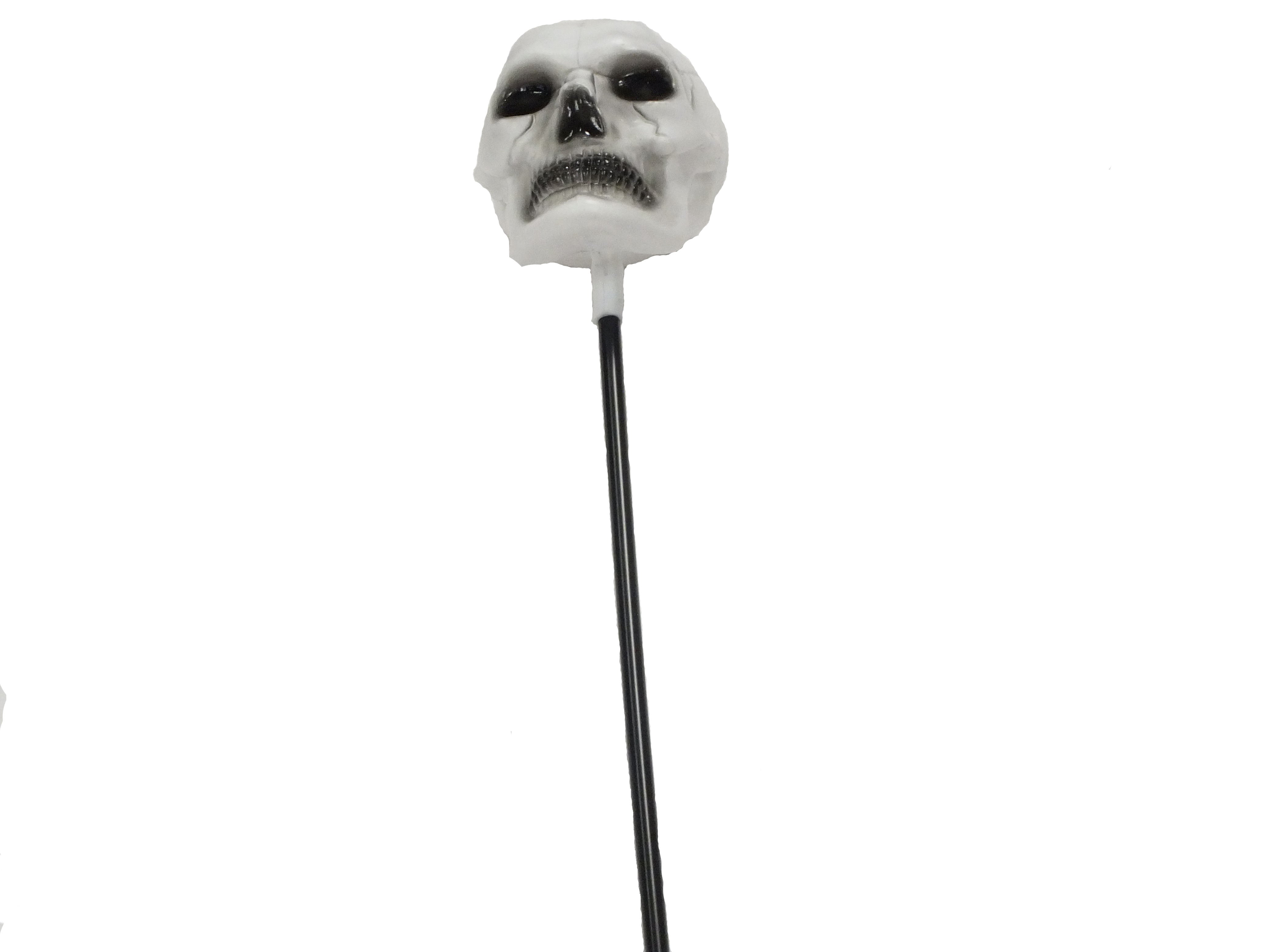 6 pc Plastic Skulls with 18" Poles