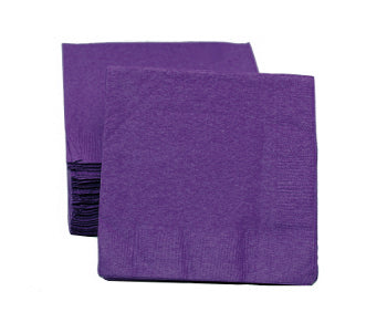 40ct Purple Beverage Napkins