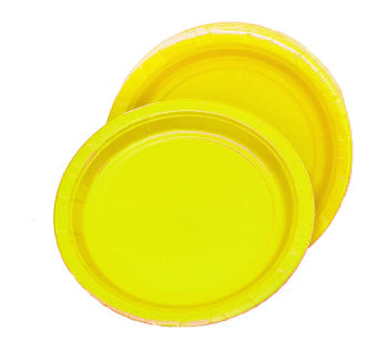 7" Yellow Plates 20 ct