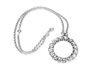 28" Doubloon Holder Silver Tone